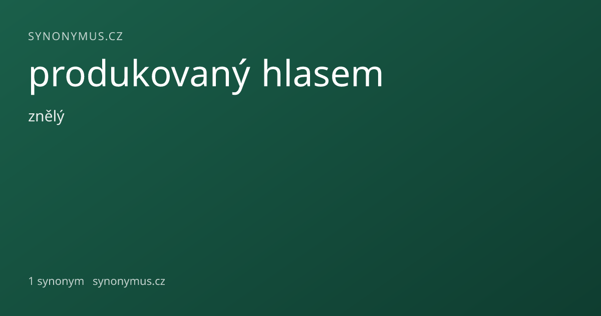 Náhled odkazu: produkovaný hlasem