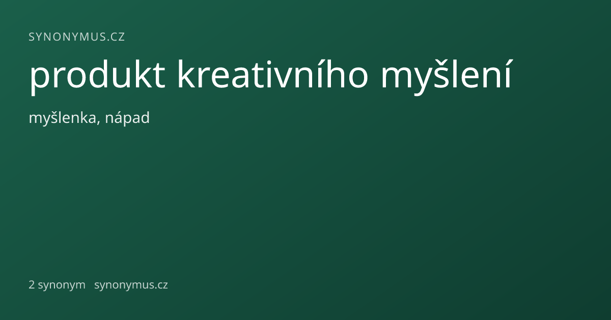 Náhled odkazu: produkt kreativního myšlení