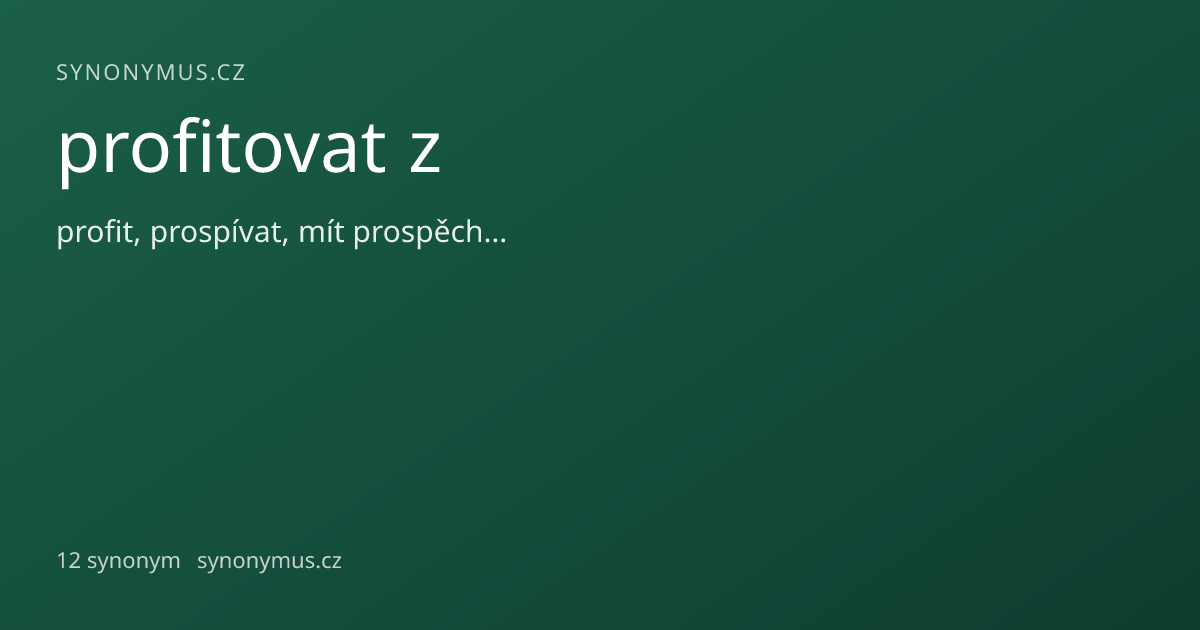 Náhled odkazu: profitovat z