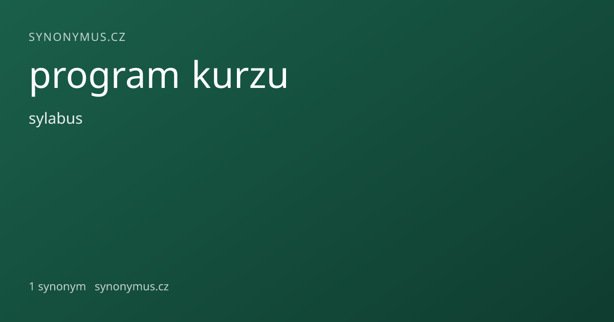 Náhled odkazu: program kurzu