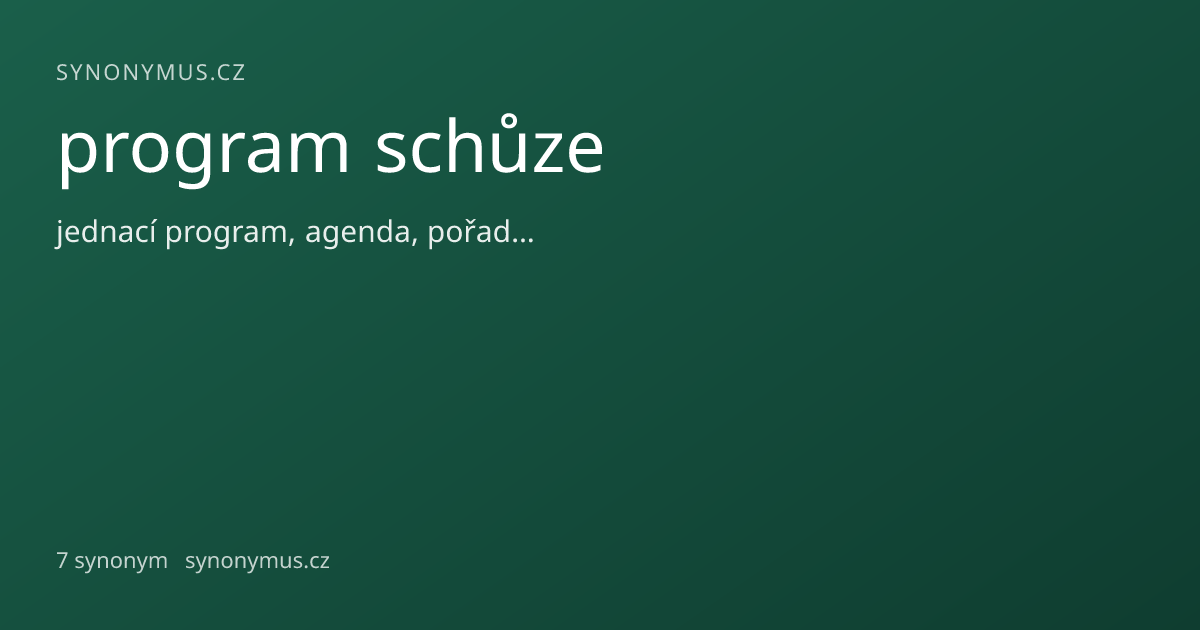 Náhled odkazu: program schůze