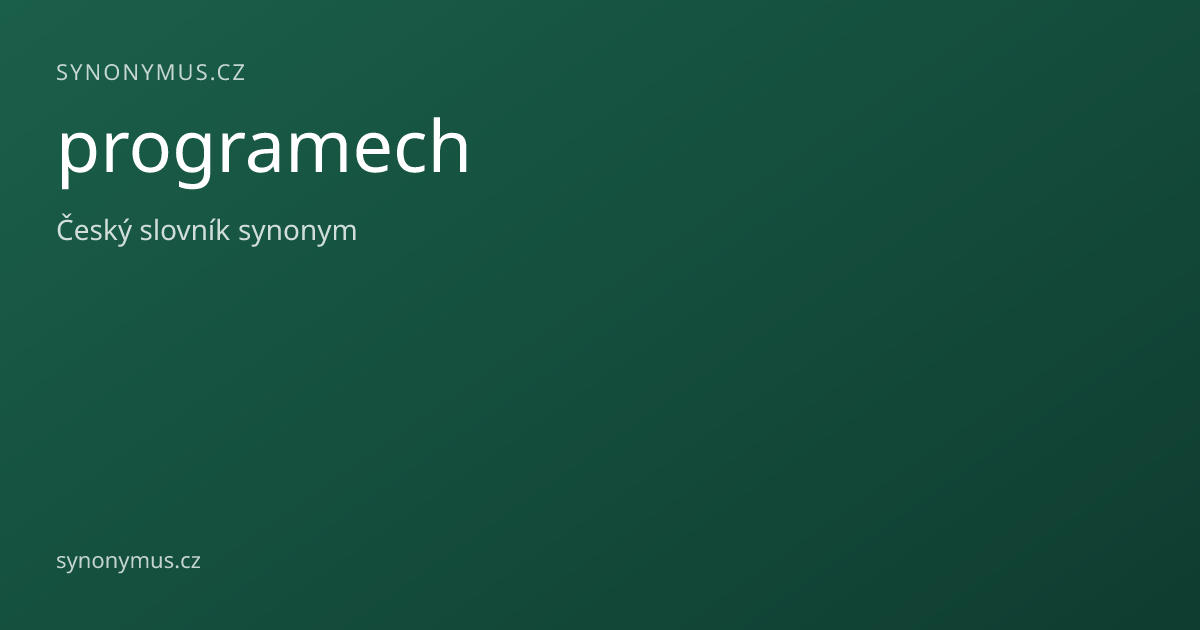 Náhled odkazu: programech