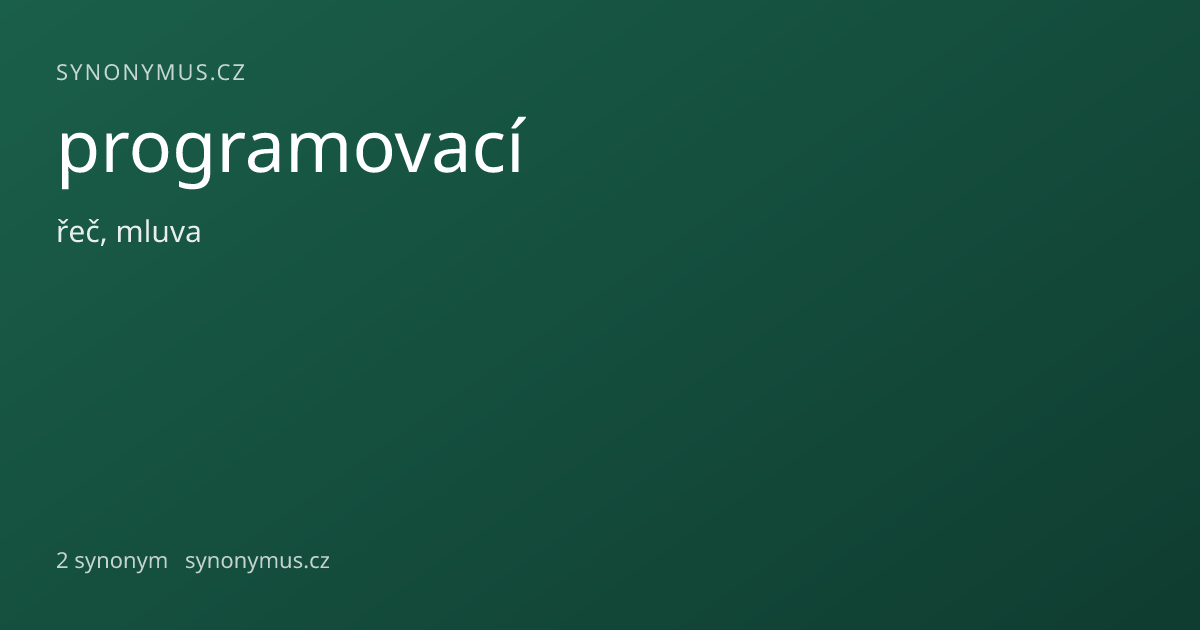 Náhled odkazu: programovací