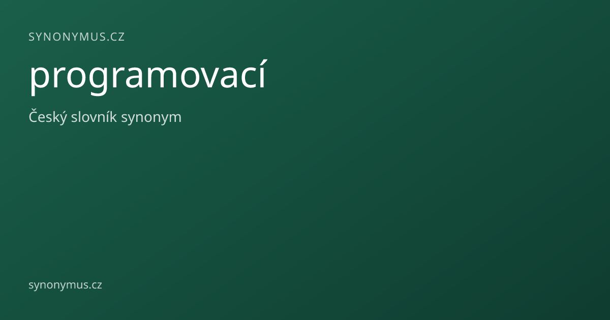 Náhled odkazu: programovací