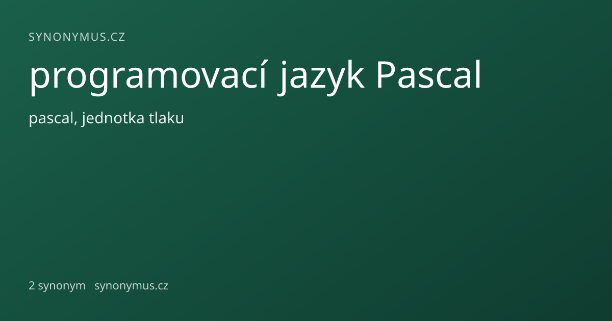 Náhled odkazu: programovací jazyk Pascal