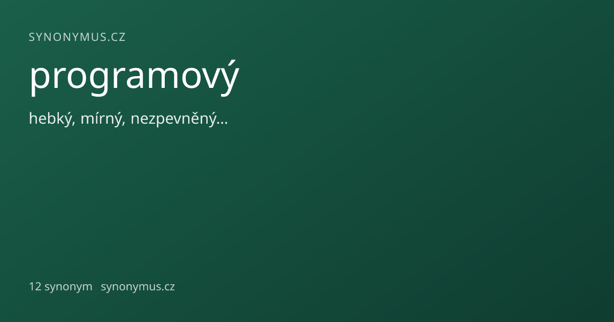 Náhled odkazu: programový