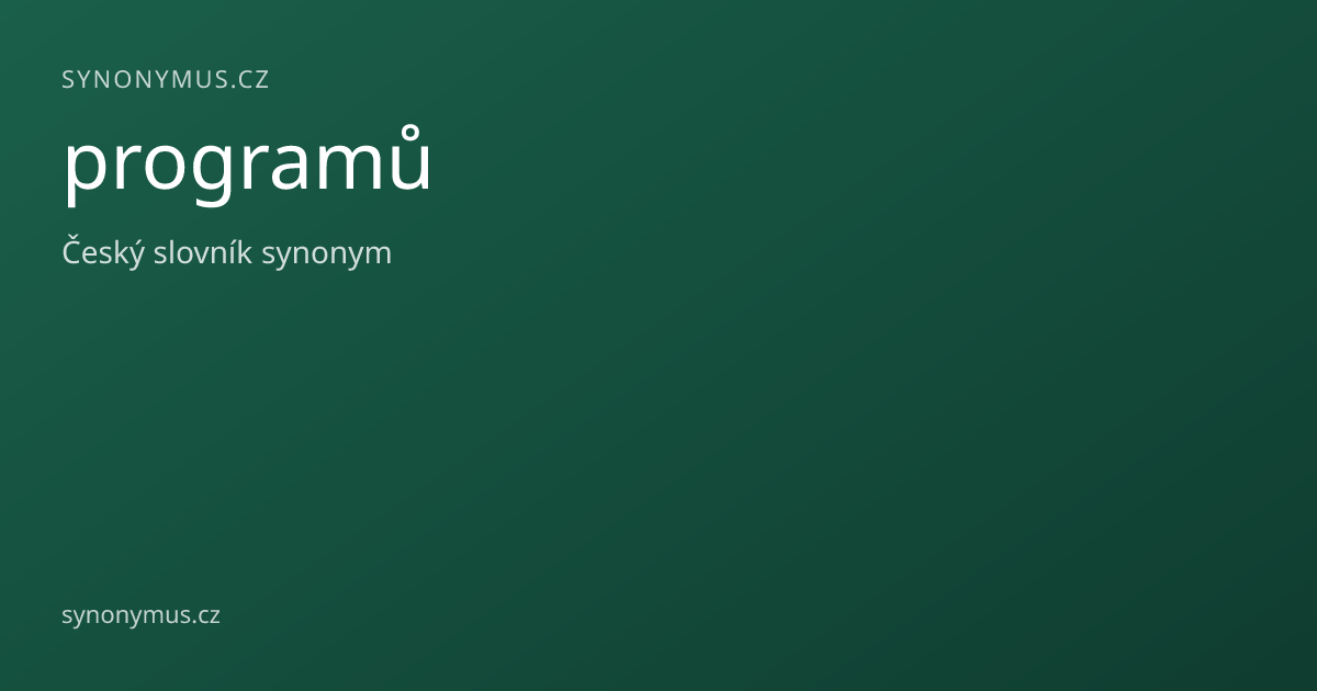 Náhled odkazu: programů