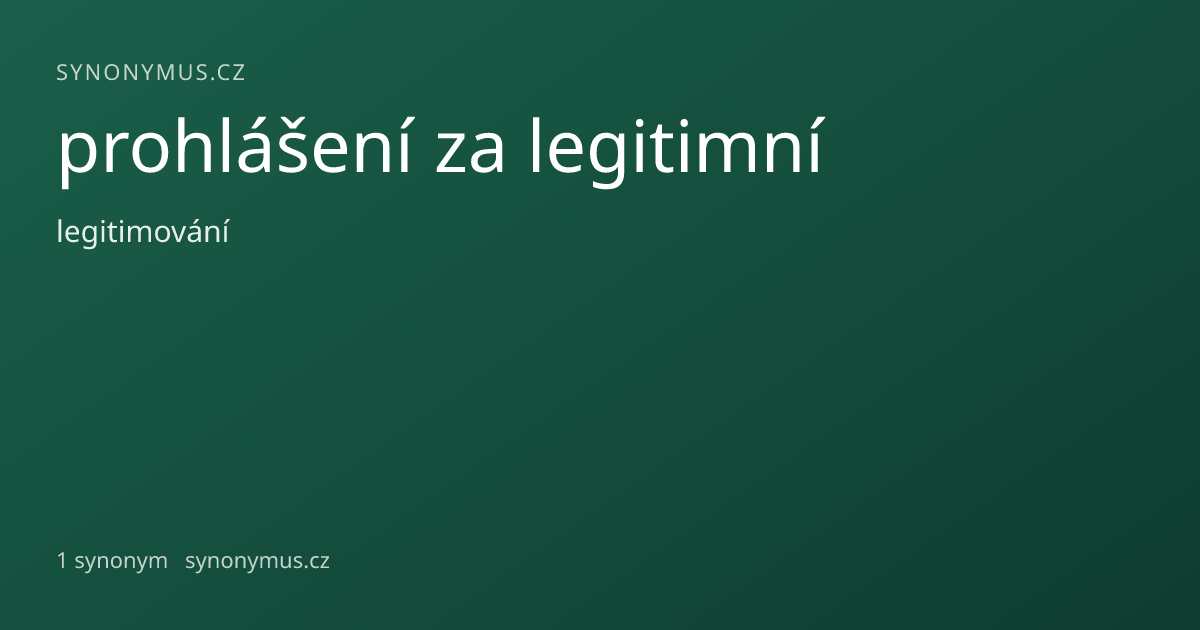 Náhled odkazu: prohlášení za legitimní