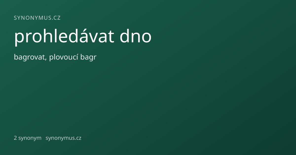 Náhled odkazu: prohledávat dno