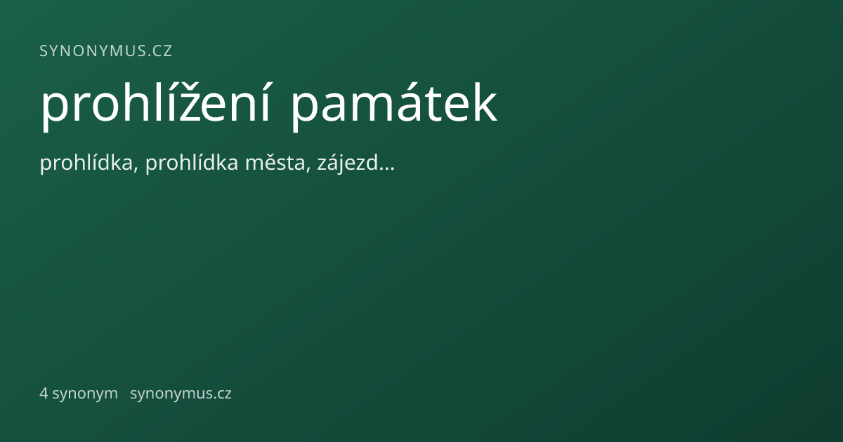 Náhled odkazu: prohlížení památek