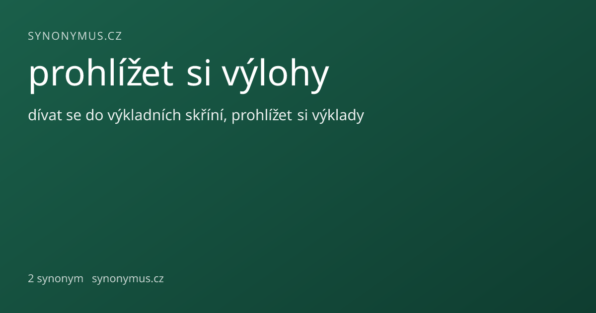 Náhled odkazu: prohlížet si výlohy