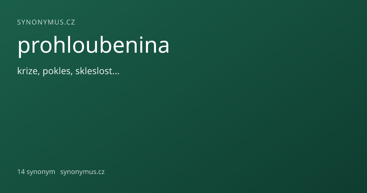 Náhled odkazu: prohloubenina