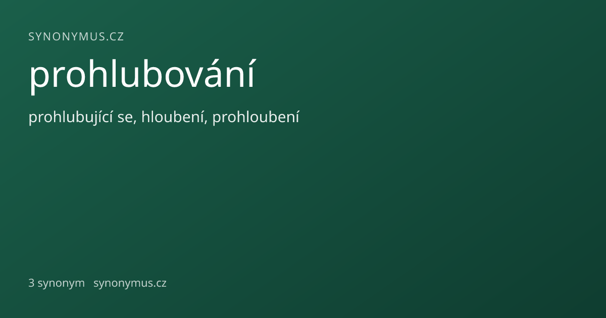 Náhled odkazu: prohlubování