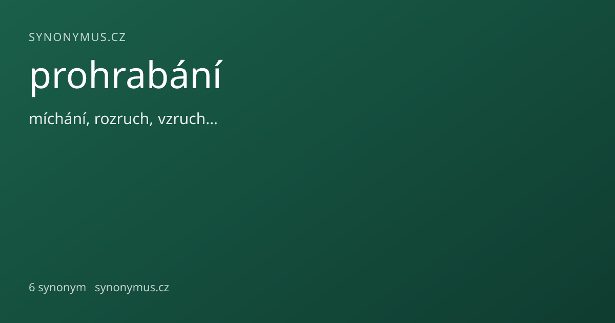 Náhled odkazu: prohrabání