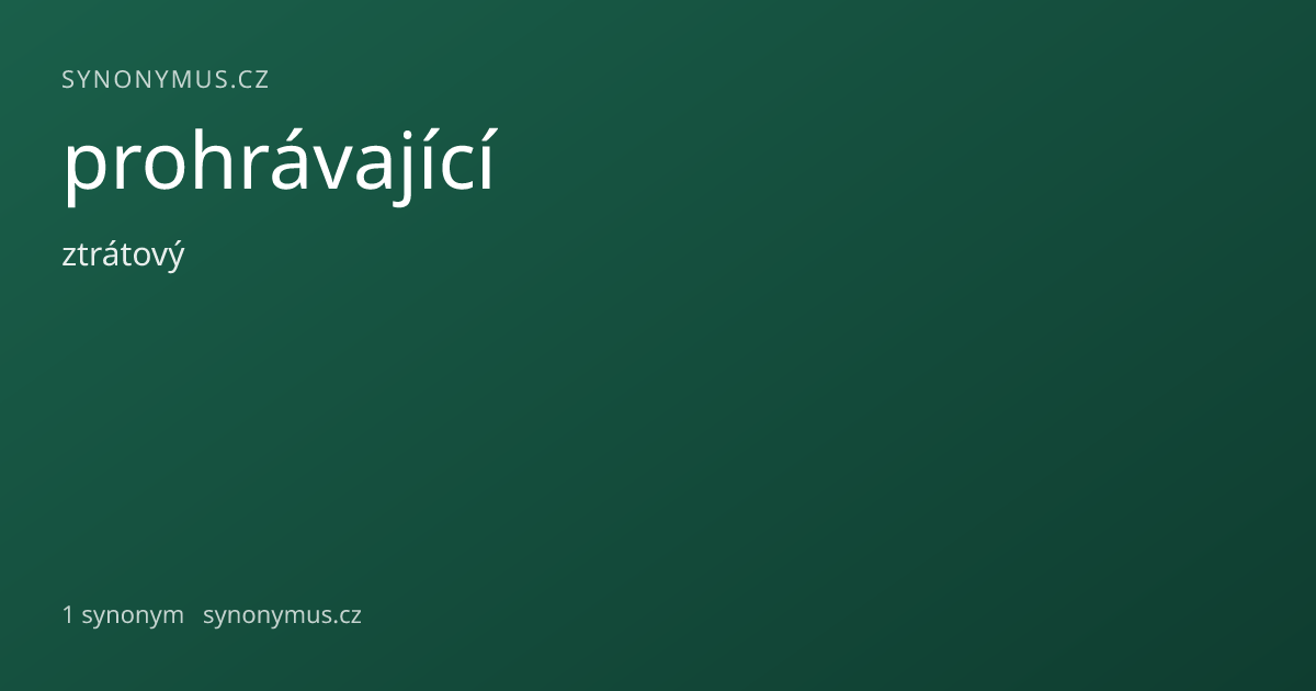 Náhled odkazu: prohrávající
