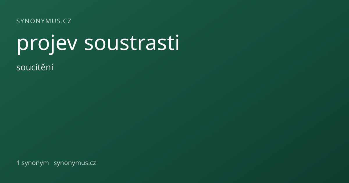 Náhled odkazu: projev soustrasti
