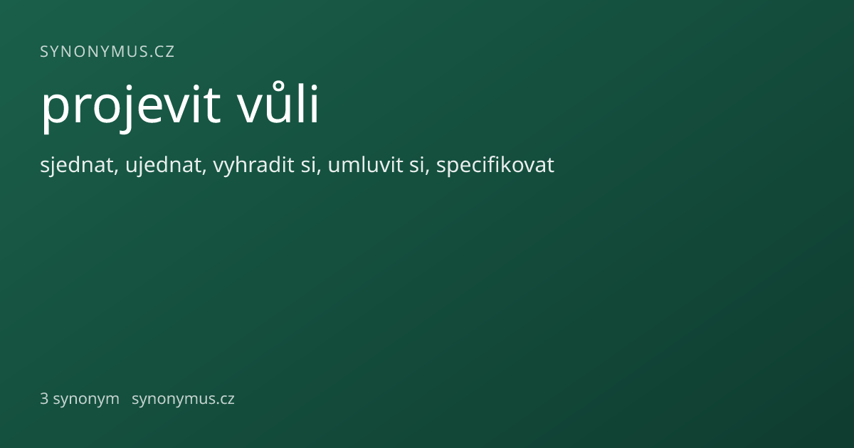 Náhled odkazu: projevit vůli
