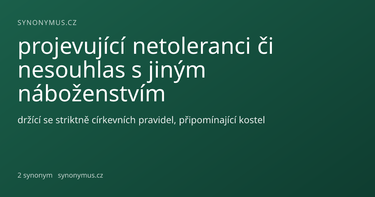 Náhled odkazu: projevující netoleranci či nesouhlas s jiným náboženstvím