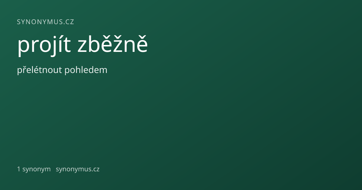 Náhled odkazu: projít zběžně