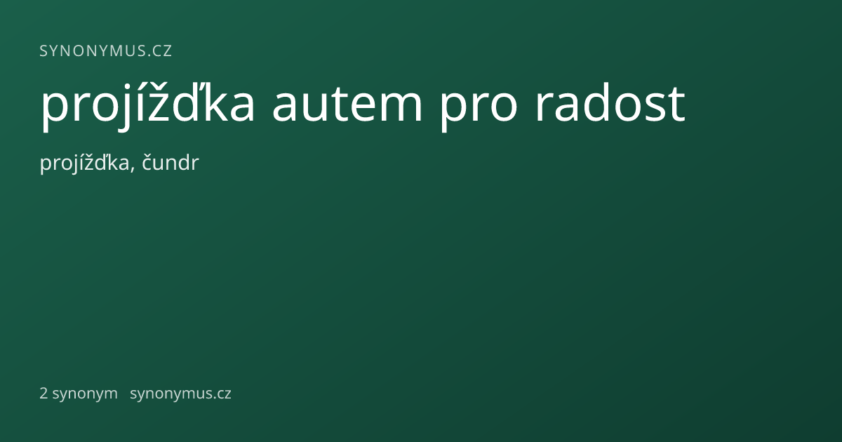 Náhled odkazu: projížďka autem pro radost