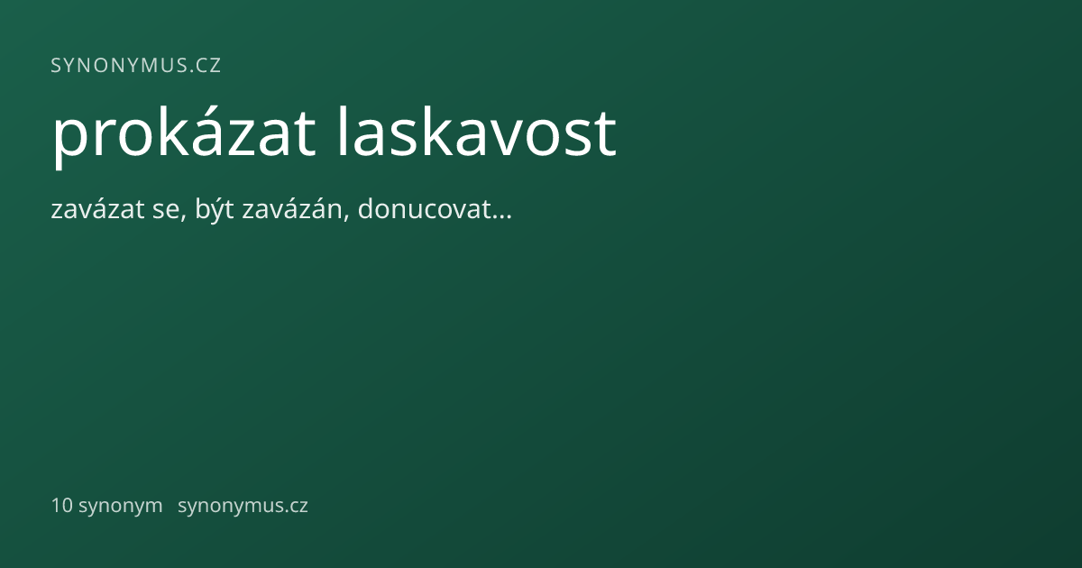 Náhled odkazu: prokázat laskavost