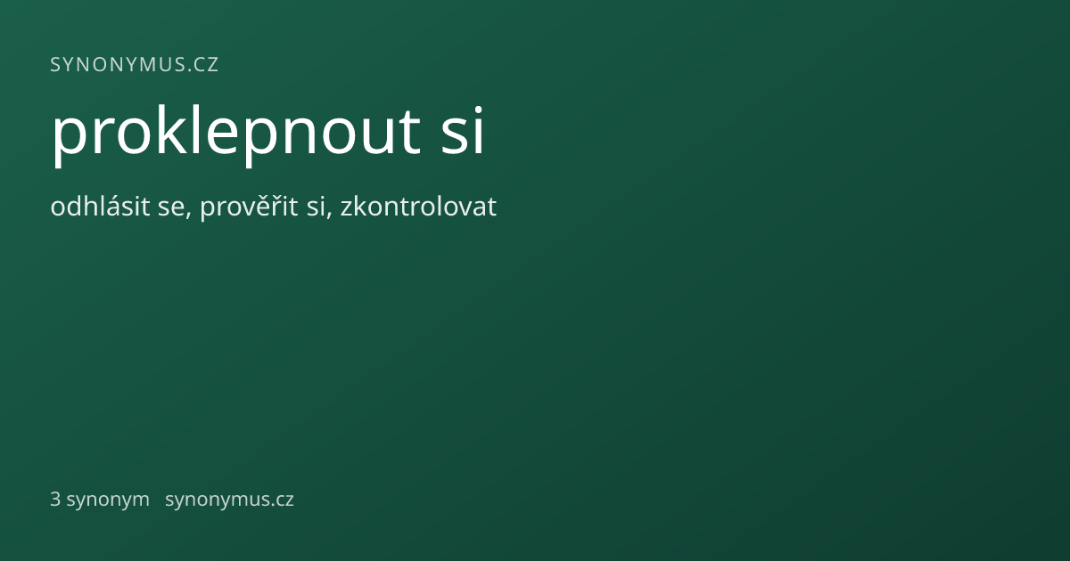 Náhled odkazu: proklepnout si