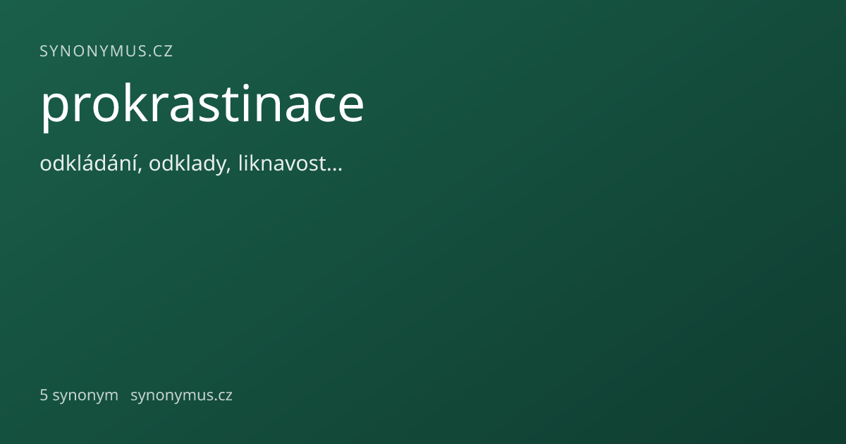 Náhled odkazu: prokrastinace