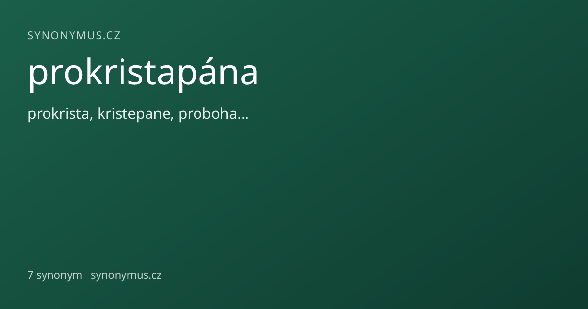 Náhled odkazu: prokristapána