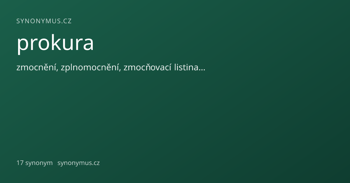 Náhled odkazu: prokura