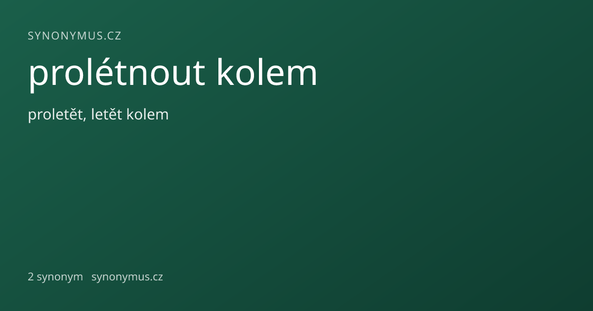 Náhled odkazu: prolétnout kolem