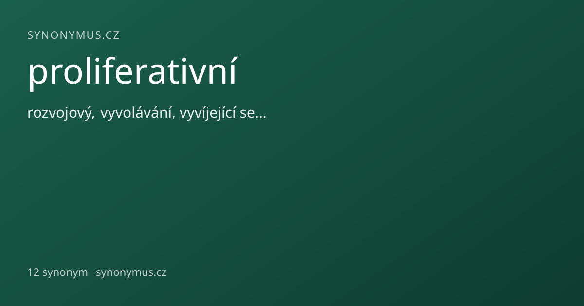 Náhled odkazu: proliferativní