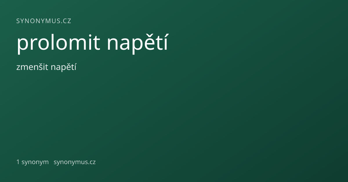 Náhled odkazu: prolomit napětí