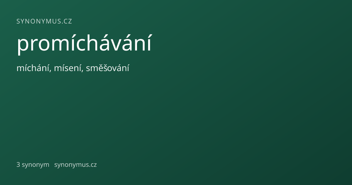 Náhled odkazu: promíchávání