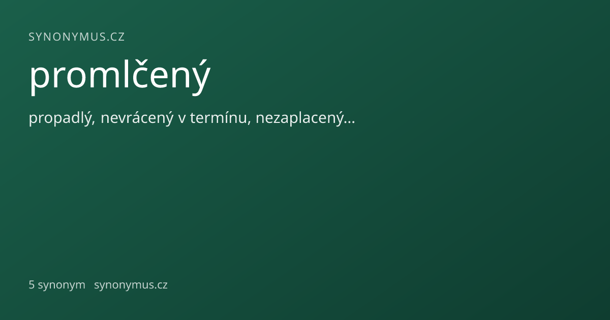 Náhled odkazu: promlčený