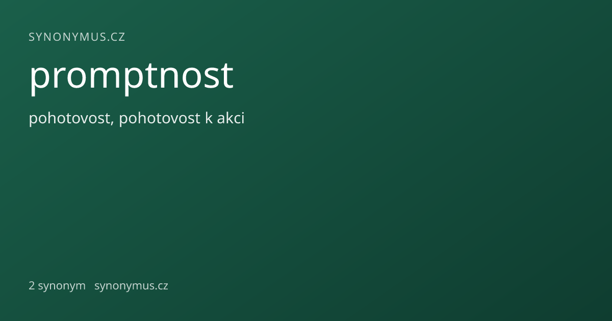 Náhled odkazu: promptnost
