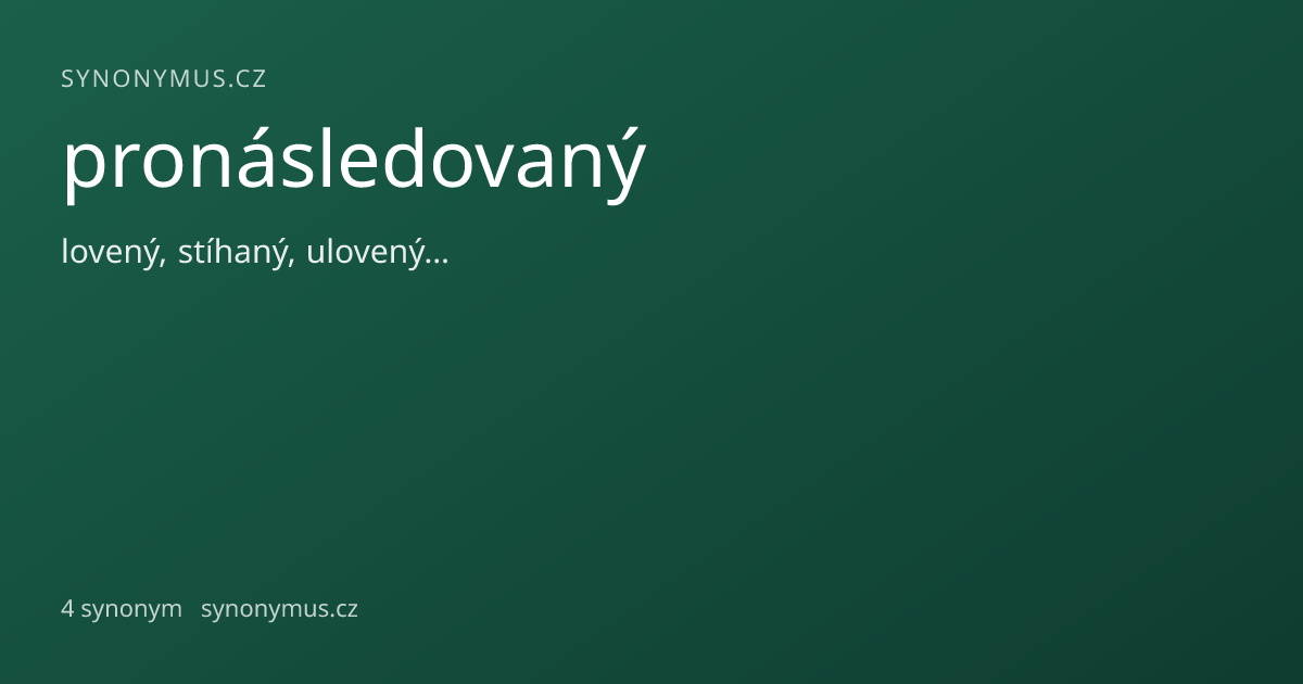 Náhled odkazu: pronásledovaný