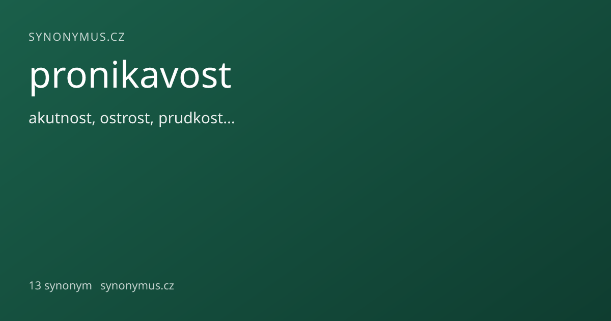 Náhled odkazu: pronikavost