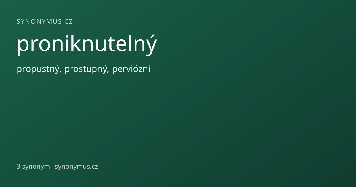 Náhled odkazu: proniknutelný