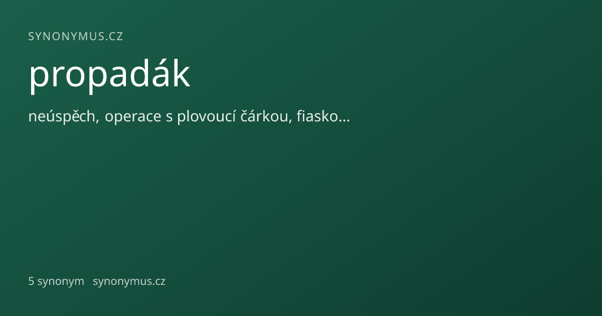 Náhled odkazu: propadák