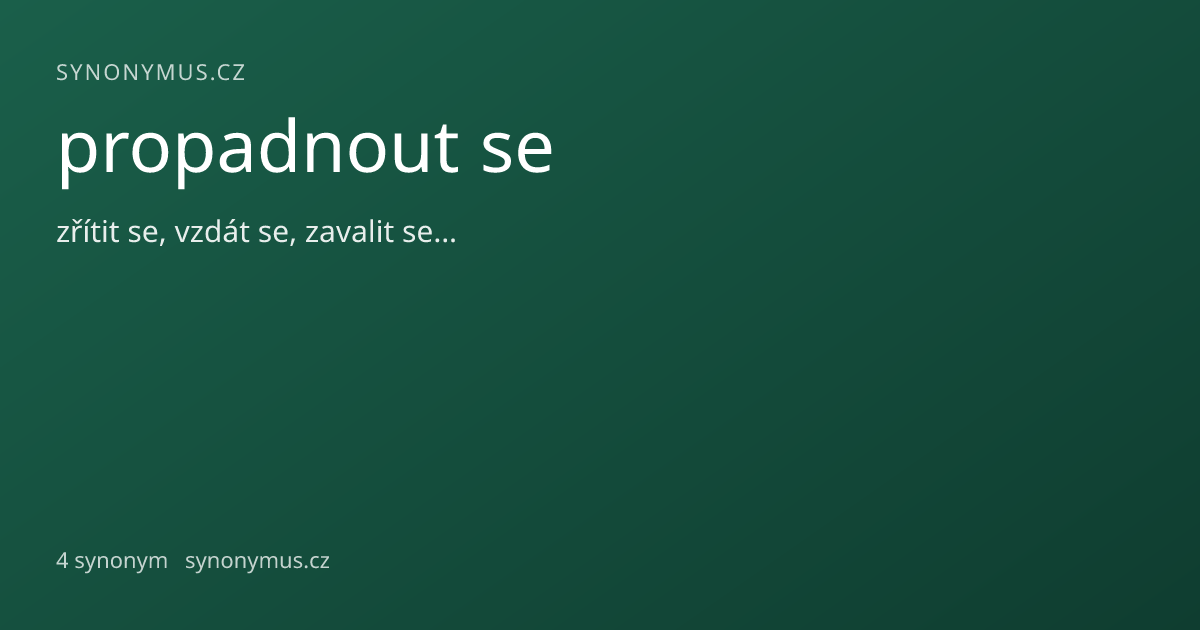 Náhled odkazu: propadnout se