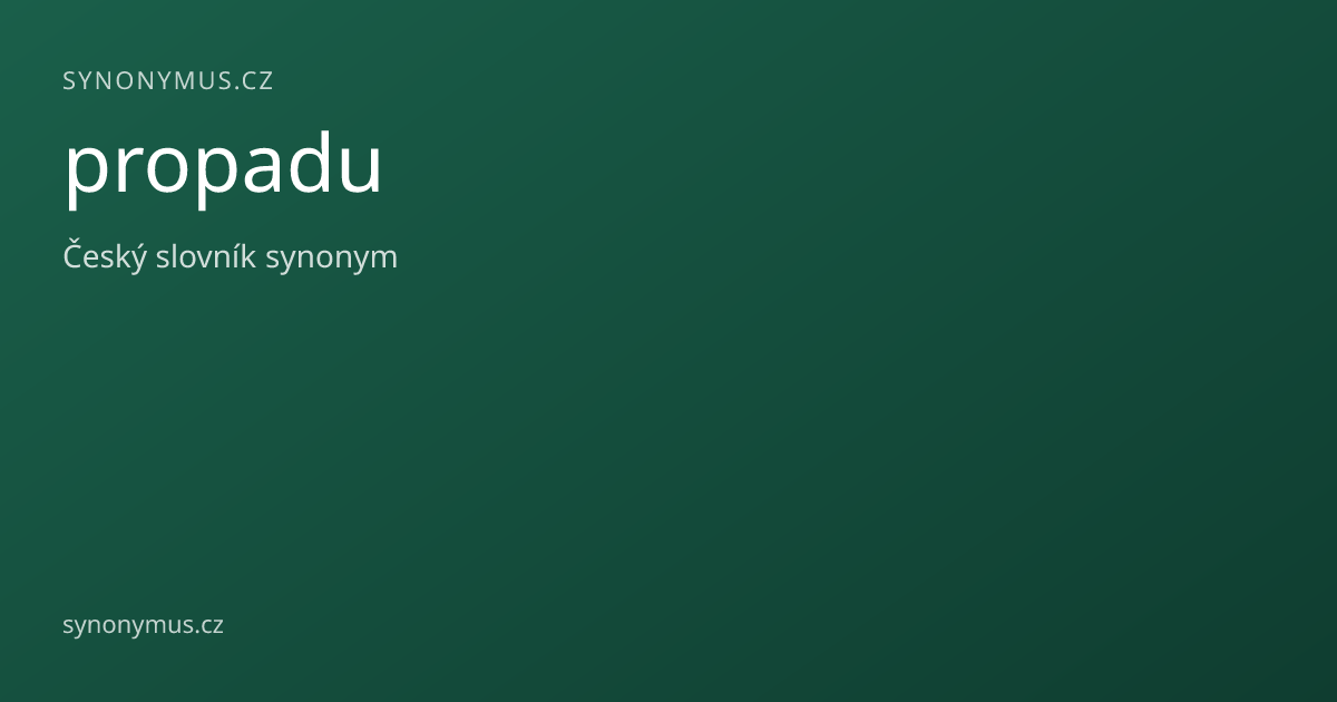 Náhled odkazu: propadu