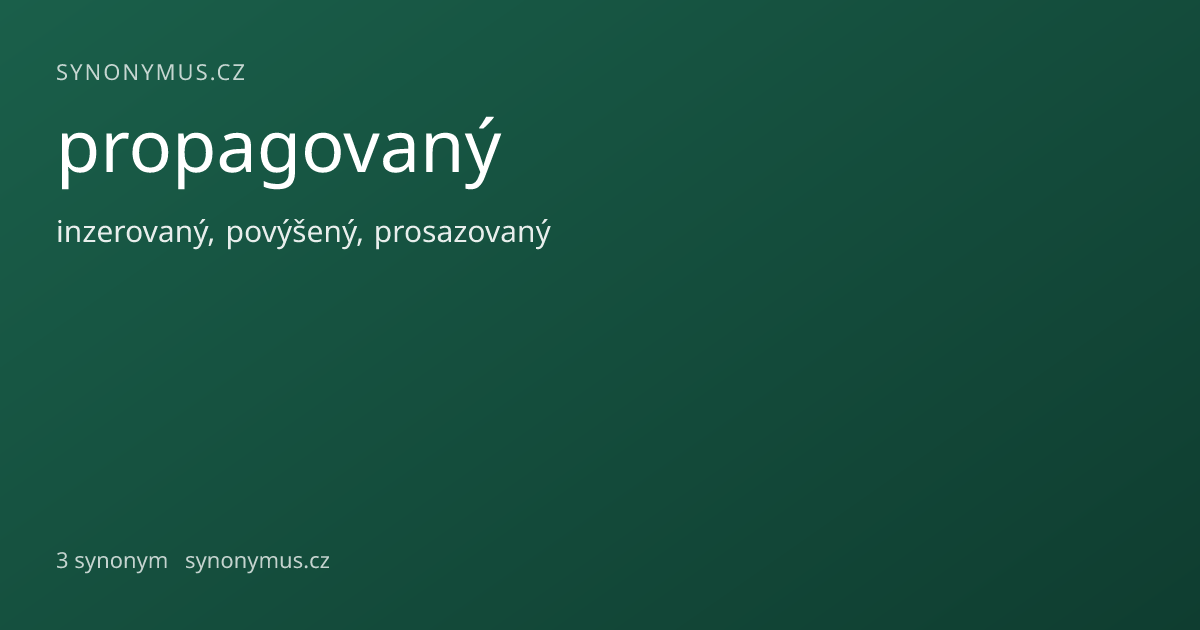 Náhled odkazu: propagovaný
