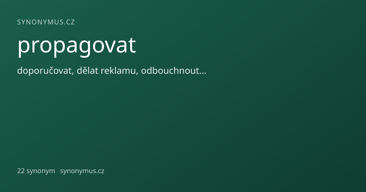 Náhled odkazu: propagovat