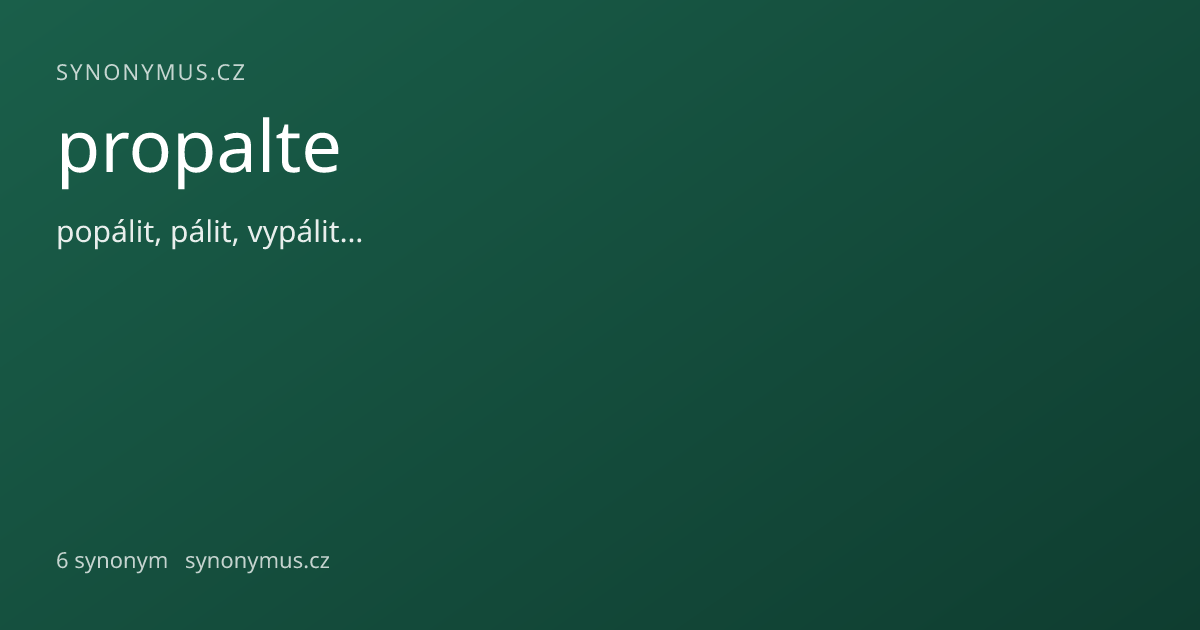 Náhled odkazu: propalte