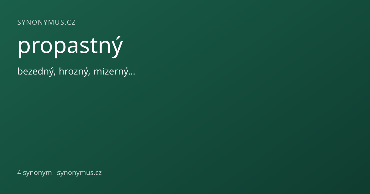 Náhled odkazu: propastný