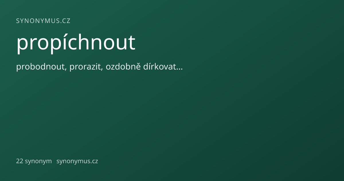 Náhled odkazu: propíchnout