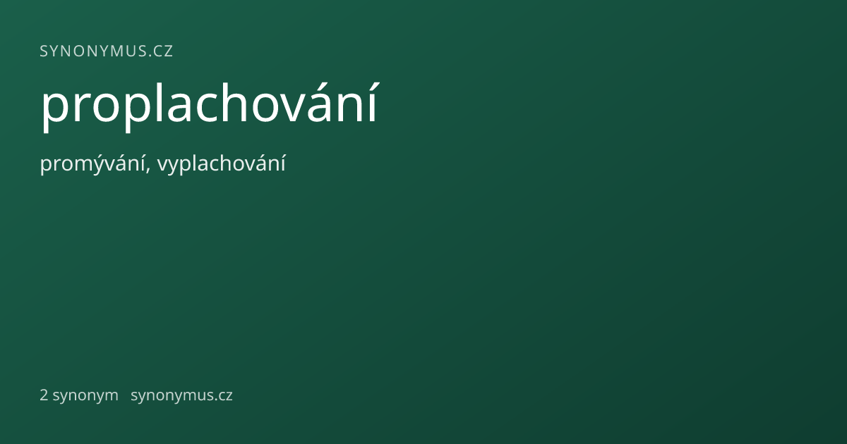 Náhled odkazu: proplachování