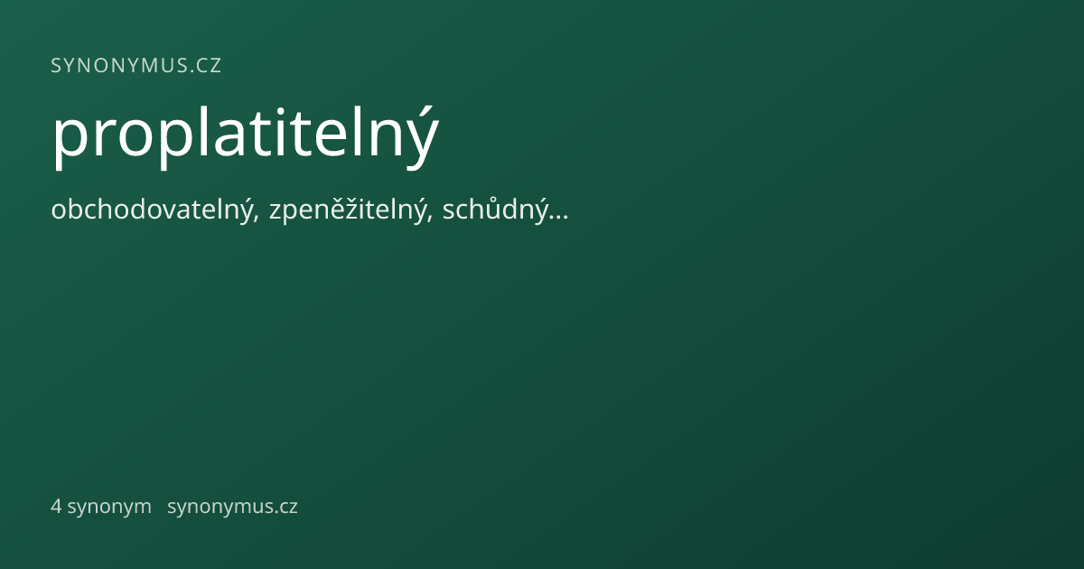 Náhled odkazu: proplatitelný