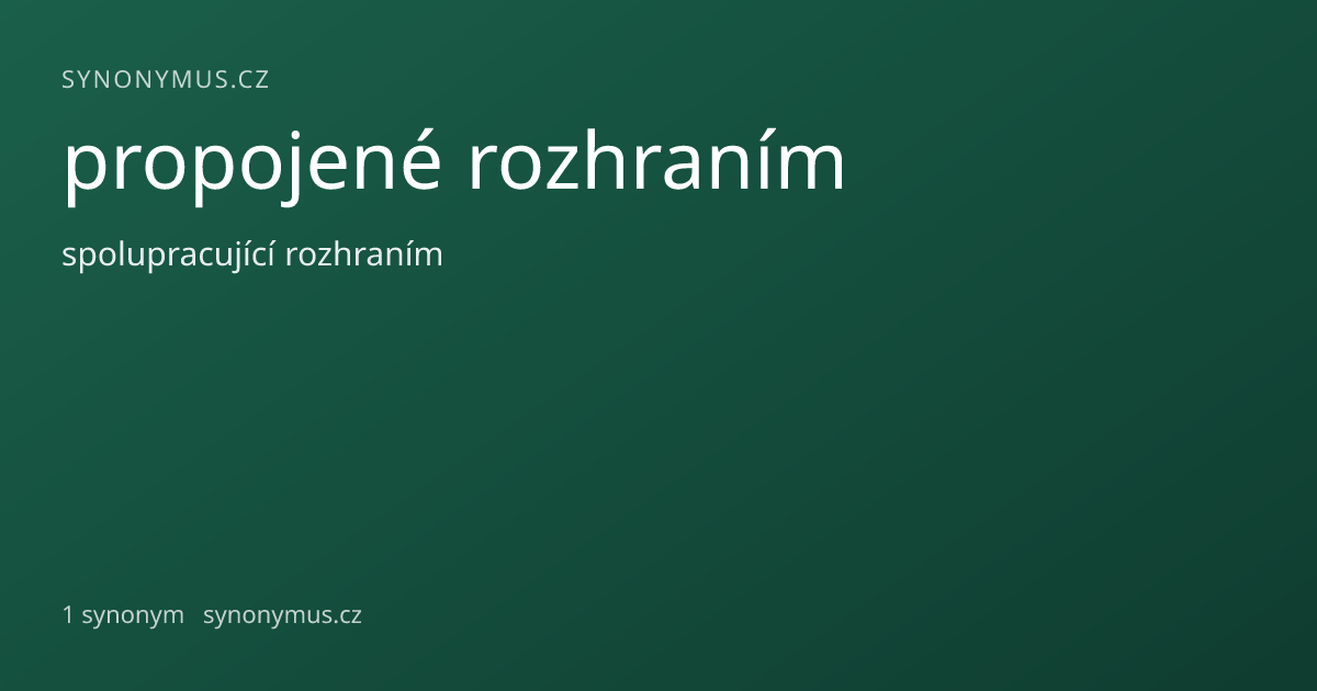 Náhled odkazu: propojené rozhraním