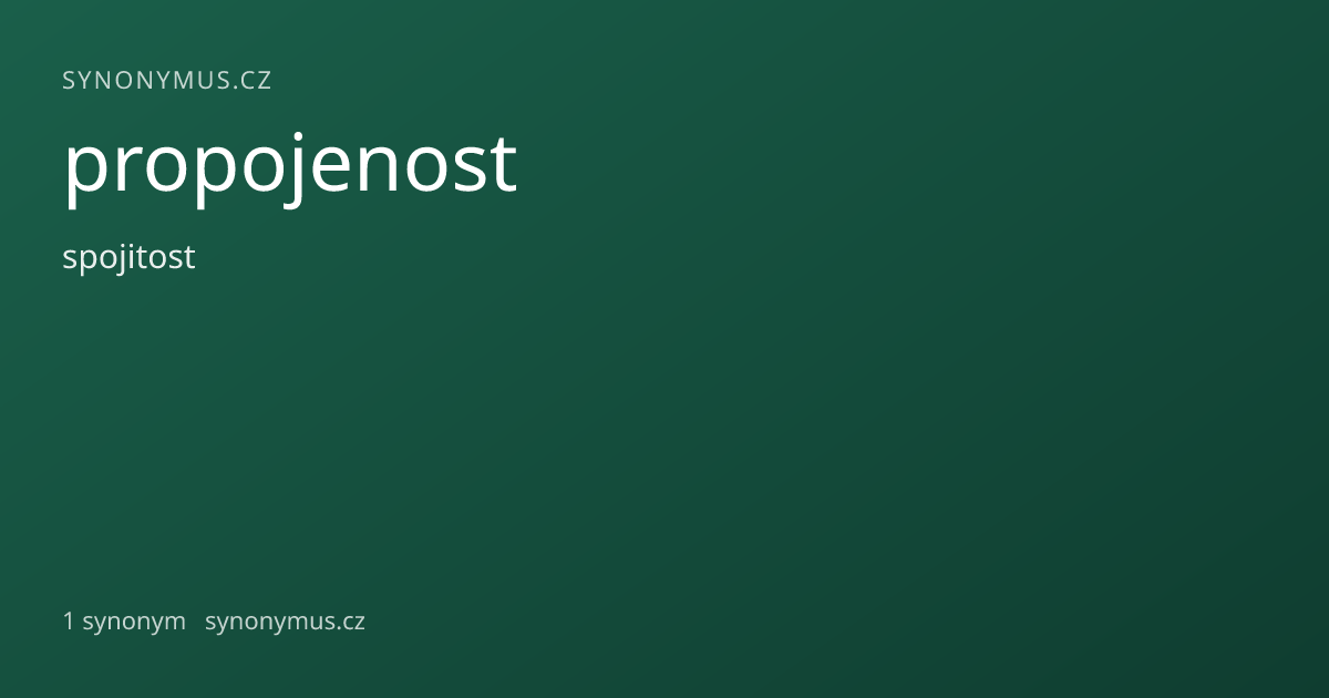 Náhled odkazu: propojenost